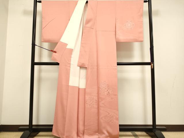 平和屋着物▼中国三大刺繍　スワトウ刺繍　汕頭刺繍　総刺繍　無地絵羽訪問着　正倉院花文　正絹　逸品　DABG3768du