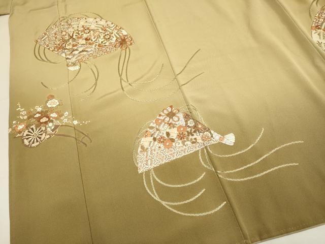 平和屋着物▼中国三大刺繍　スワトウ刺繍　汕頭刺繍　総刺繍　色留袖　檜扇花車文　暈し染め　正絹　逸品　DABG3770du