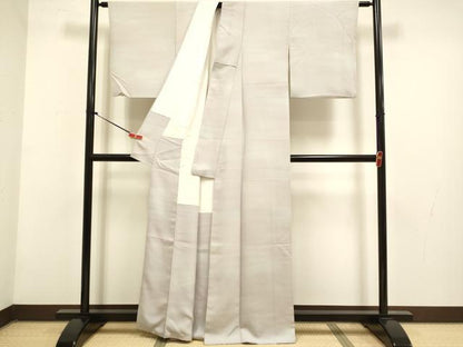 平和屋着物▼上質な小紋　霞文　正絹　逸品　DABG3774du