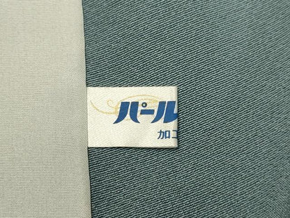平和屋着物▽上質な小紋　単衣　枝梅文　ロング丈　正絹　逸品　DABG3795du