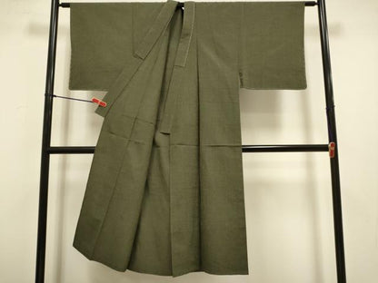 平和屋着物▽西陣　男性　単衣　100亀甲　総詰め　反端付き　正絹　逸品　DABG3796du