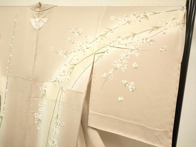 平和屋着物▽訪問着　単衣　作家物　枝花文　暈し染め　さが美扱い　正絹　逸品　未使用　DABG3798du