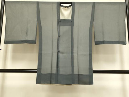 平和屋着物▽道行コート　スリーシーズン　春夏秋　塵除け　無双　紗袷　紗×紗　水玉　正絹　逸品　DABG3804du