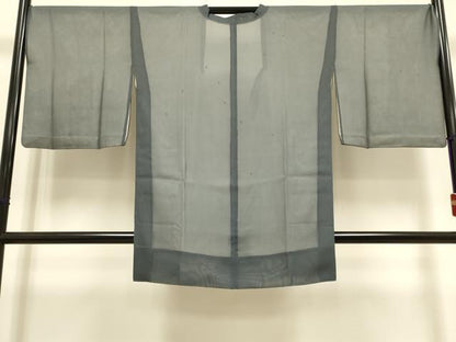 平和屋着物▽道行コート　スリーシーズン　春夏秋　塵除け　無双　紗袷　紗×紗　水玉　正絹　逸品　DABG3804du