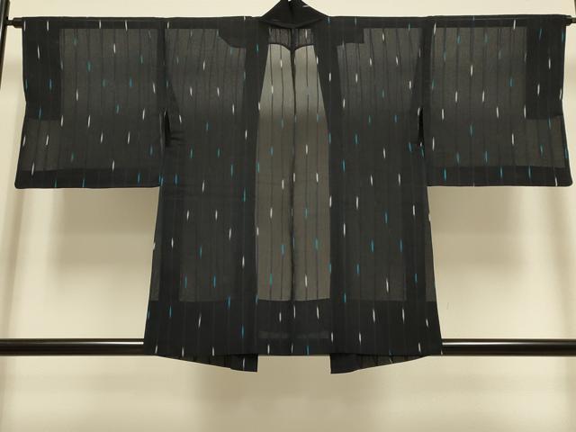 平和屋着物▽羽織　スリーシーズン　春夏秋　塵除け　間道　ちぢみ織　正絹　逸品　DABG3825du