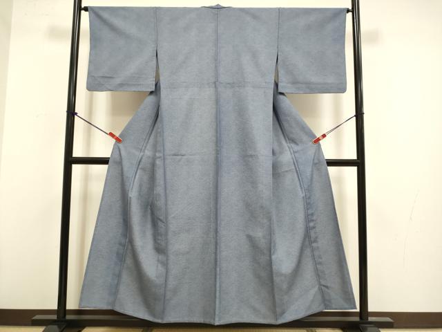 平和屋着物▽江戸小紋　単衣　鮫小紋柄　さんび謹製　洗える着物　DABG3831du