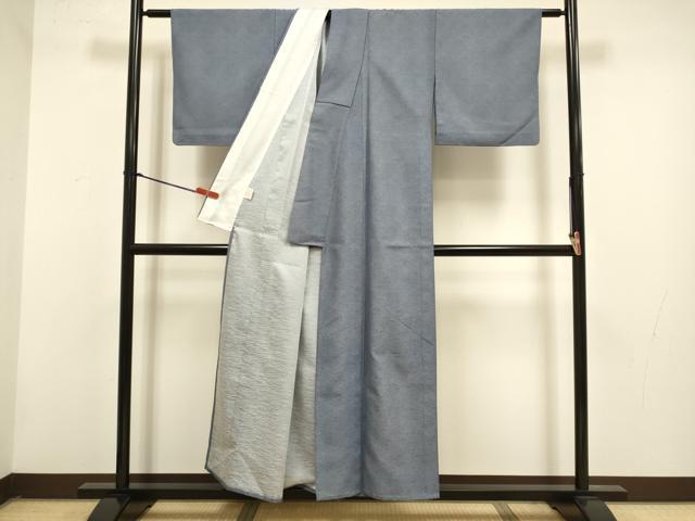 平和屋着物▽江戸小紋　単衣　鮫小紋柄　さんび謹製　洗える着物　DABG3831du