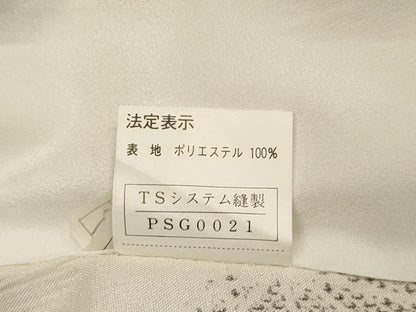 平和屋着物▽上質な小紋　単衣　麻の葉雪輪花文　正絹　逸品　DABG3843du