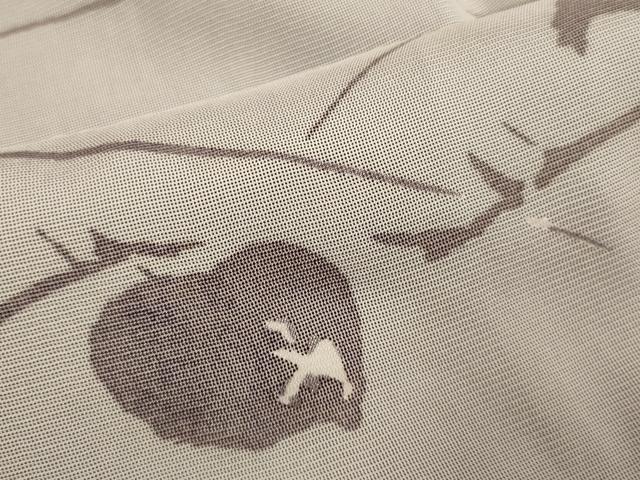 平和屋着物▽羽織　スリーシーズン　春夏秋　塵除け　無双　紗袷　紗×紗　成り物　黒地　正絹　逸品　DABG3860du