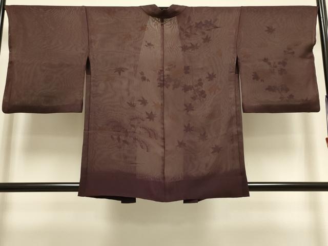 平和屋着物▽羽織　スリーシーズン　春夏秋　塵除け　無双　紗袷　紗×紗　草花文　正絹　逸品　DABG3862du