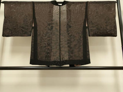 平和屋着物▽羽織　スリーシーズン　春夏秋　塵除け　無双　紗袷　紗×紗　草花文　正絹　逸品　DABG3873du