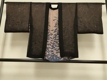 平和屋着物▽羽織　スリーシーズン　春夏秋　塵除け　無双　紗袷　紗×紗　草花文　正絹　逸品　DABG3873du