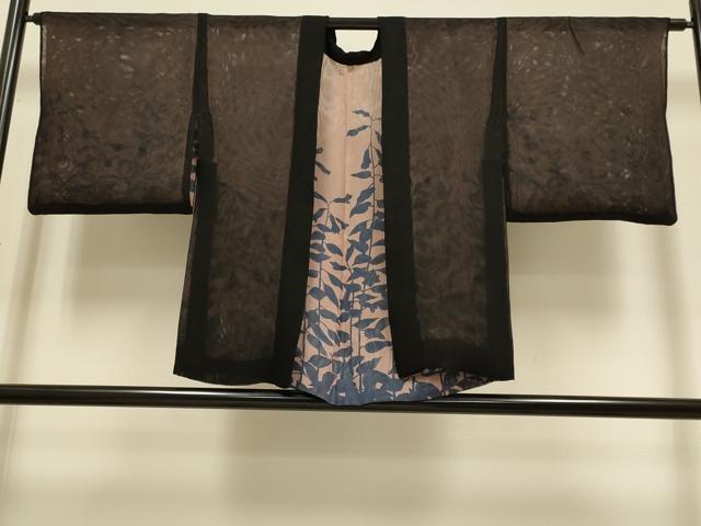 平和屋着物▽羽織　スリーシーズン　春夏秋　塵除け　無双　紗袷　紗×紗　草花文　正絹　逸品　DABG3873du