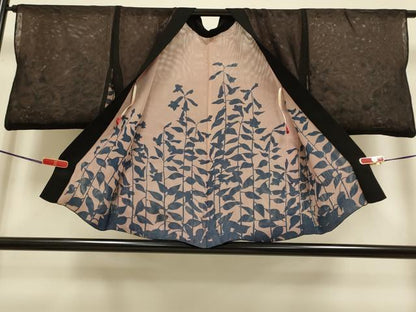 平和屋着物▽羽織　スリーシーズン　春夏秋　塵除け　無双　紗袷　紗×紗　草花文　正絹　逸品　DABG3873du