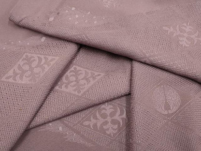 平和屋着物▼中国三大刺繍　スワトウ刺繍　汕頭刺繍　総刺繍　無地絵羽訪問着　花菱文　濃色　正絹　逸品　DABG3876du