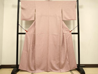 平和屋着物▼中国三大刺繍　スワトウ刺繍　汕頭刺繍　総刺繍　色留訪問着　絵巻花文　宍色　正絹　逸品　DABG3884du