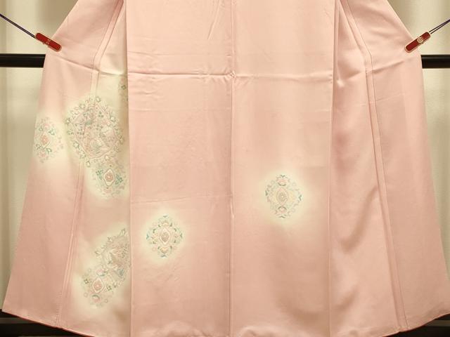 平和屋着物●中国三大刺繍　相良刺繍　総刺繍　訪問着　花鳥文　暈し染め　正絹　逸品　DABG3886du