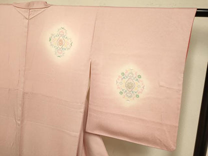 平和屋着物●中国三大刺繍　相良刺繍　総刺繍　訪問着　花鳥文　暈し染め　正絹　逸品　DABG3886du