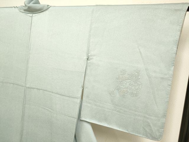 平和屋着物▼中国三大刺繍　相良刺繍　総刺繍　無地絵羽訪問着　片輪車花文　正絹　逸品　DABG3887du