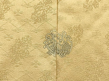 平和屋着物▼訪問着　刺繍　誰が袖花文　暈し染め　金銀彩　正絹　逸品　DABG3893du