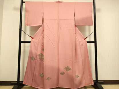 平和屋着物▼中国三大刺繍　蘇州刺繍　総刺繍　訪問着　南天菱文　暈し染め　金糸　正絹　逸品　未使用　DABG3900du