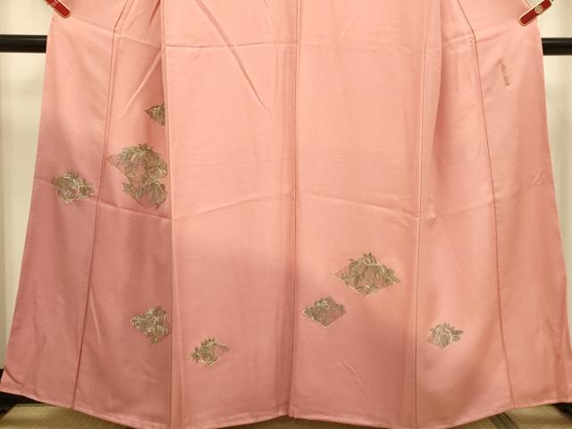 平和屋着物▼中国三大刺繍　蘇州刺繍　総刺繍　訪問着　南天菱文　暈し染め　金糸　正絹　逸品　未使用　DABG3900du