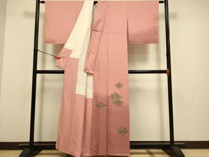 平和屋着物▼中国三大刺繍　蘇州刺繍　総刺繍　訪問着　南天菱文　暈し染め　金糸　正絹　逸品　未使用　DABG3900du