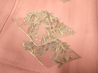 平和屋着物▼中国三大刺繍　蘇州刺繍　総刺繍　訪問着　南天菱文　暈し染め　金糸　正絹　逸品　未使用　DABG3900du