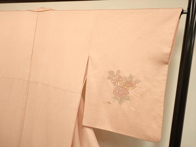 平和屋着物▼中国三大刺繍　スワトウ刺繍　汕頭刺繍　相良刺繍　総刺繍　訪問着　貝桶花文　金糸　正絹　逸品　DABG3903du