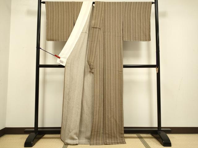 平和屋着物▽上質な小紋　単衣　間道　やまと誂製　正絹　逸品　未使用　DABG3952du