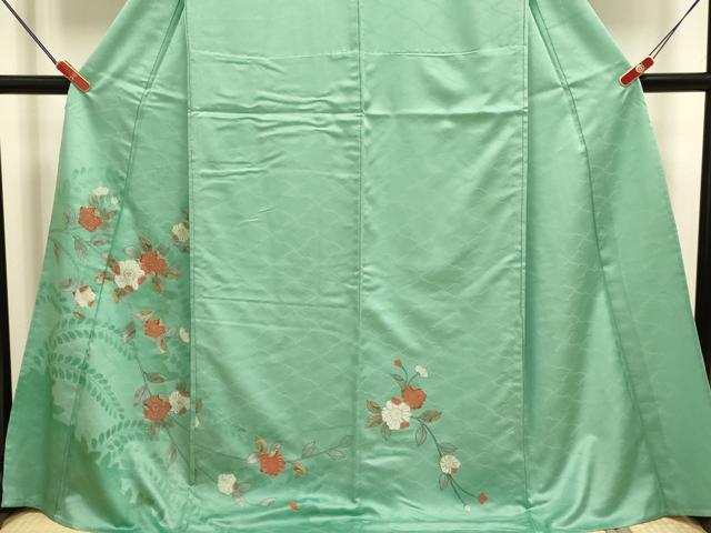 平和屋着物▽訪問着　単衣　辻が花　シルエット　暈し染め　金銀彩　洗える着物　DABG3961du