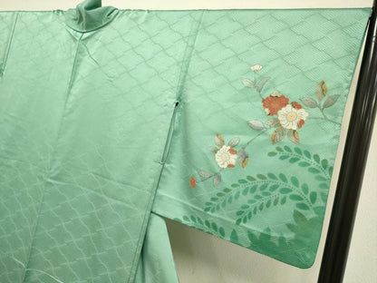 平和屋着物▽訪問着　単衣　辻が花　シルエット　暈し染め　金銀彩　洗える着物　DABG3961du