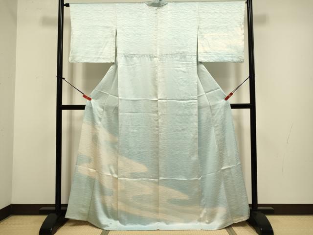 平和屋着物▽訪問着　単衣　霞文　正絹　逸品　DABG3966du