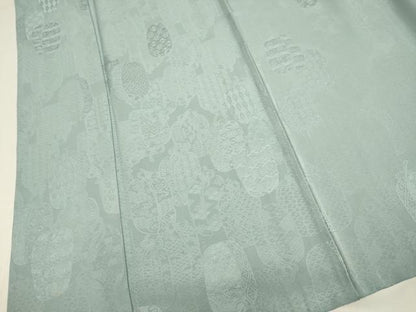 平和屋着物▽上質な色無地　単衣　仕覆吉祥地紋　豆がら茶色　正絹　逸品　DABG3994du