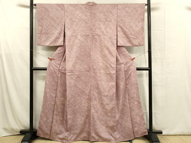 平和屋着物■大変加工の良い総絞り小紋　正絹　逸品　DABG4023qp