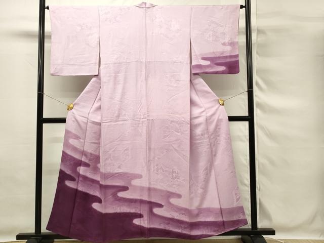 平和屋着物■訪問着　御所車風景花地紋　霞文　暈し染め　正絹　逸品　DABG4131qp