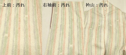 平和屋着物■上質な小紋　ふくれ織　間道　正絹　逸品　DABG4147qp