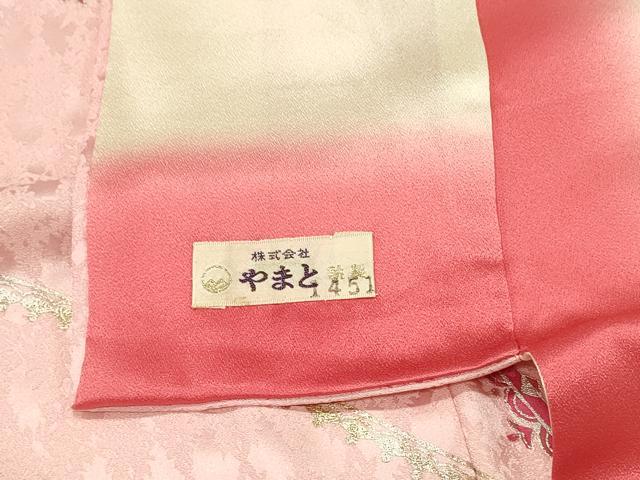 平和屋着物■豪華振袖　駒刺繍　草花文　薔薇　バラ　暈し染め　金銀彩　やまと誂製　正絹　逸品　DABG4151qp