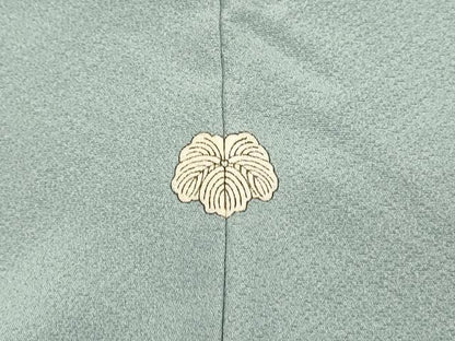 平和屋着物■上質な色無地　作家物　素鼠色　ワンポイント　正絹　逸品　DABG4179qp