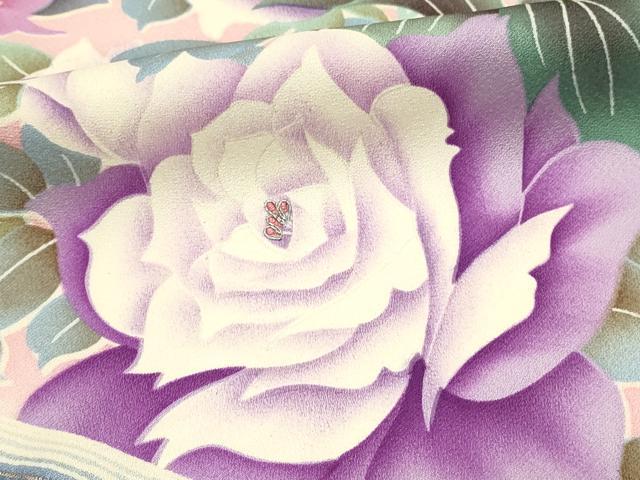 平和屋着物■豪華振袖　駒刺繍　草花文　暈し染め　正絹　逸品　DABG4192qp