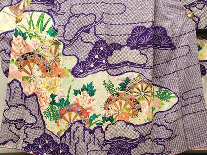 平和屋着物■豪華振袖　駒刺繍　絞り　片輪車花文　金彩　正絹　逸品　DABG4194qp