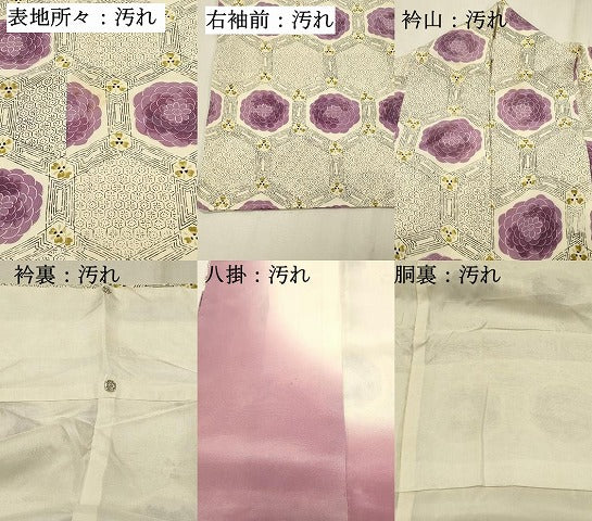 平和屋着物■上質な小紋　亀甲花文　正絹　逸品　DABG4211qp