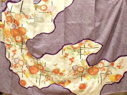 平和屋着物■豪華振袖　駒刺繍　絞り　草花文　菊　金彩　正絹　逸品　DABG4218qp