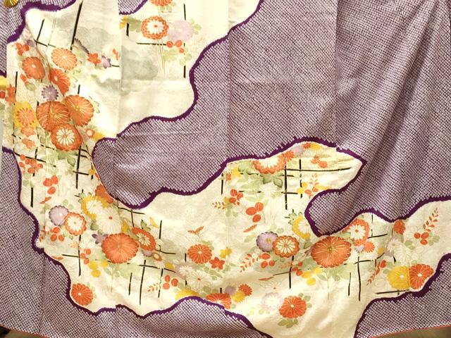 平和屋着物■豪華振袖　駒刺繍　絞り　草花文　菊　金彩　正絹　逸品　DABG4218qp