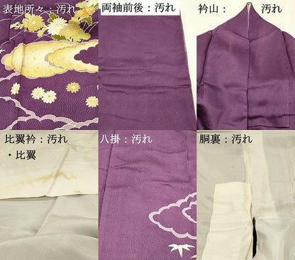 平和屋着物■豪華色留袖　駒刺繍　几帳風景花文　金彩　正絹　逸品　DABG4228qp