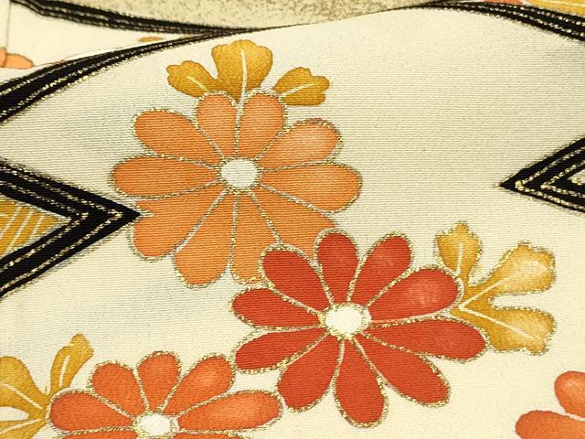 平和屋着物■豪華黒留袖　駒刺繍　菊　松皮菱花文　金彩　正絹　逸品　DABG4234qp