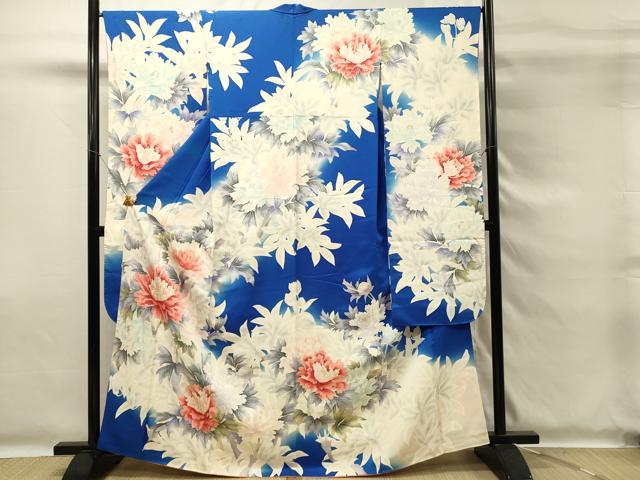 平和屋着物■豪華振袖　駒刺繍　牡丹　暈し染め　金彩　正絹　逸品　DABG4260qp
