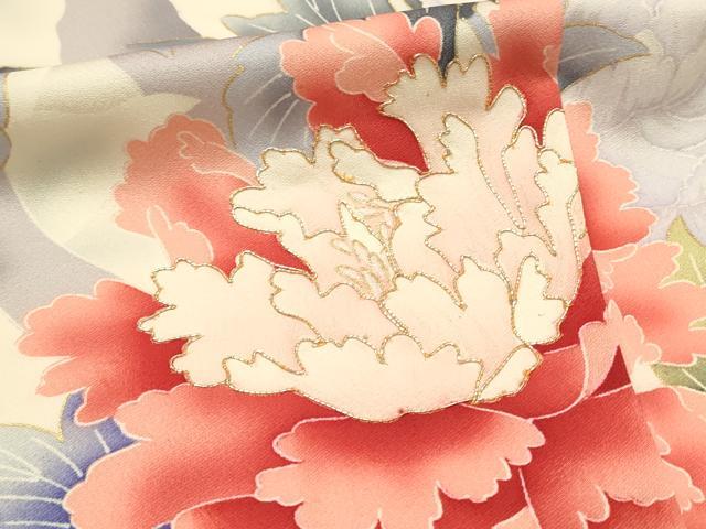 平和屋着物■豪華振袖　駒刺繍　牡丹　暈し染め　金彩　正絹　逸品　DABG4260qp