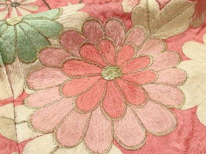 平和屋着物■豪華振袖　総刺繍　流水菊文　枝梅　金銀糸　正絹　逸品　DABG4261qp