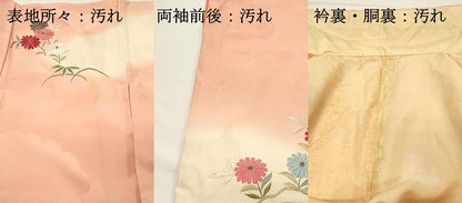 平和屋着物■小振袖　二尺袖　総刺繍　風景花文　暈し染め　金糸　正絹　逸品　DABG4263qp
